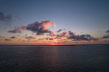 Fototapeta na wymiar Aerial Shot Sunset Banc D'Arguin Bassin d'Arcachon