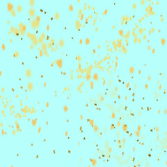 blue festive background with golden confetti