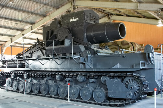 MOSCOW REGION, RUSSIA - JULY 30, 2006: German Mortar Adam In The Tank Museum, Kubinka Near Moscow