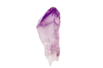 macro stone mineral amethyst on a white background