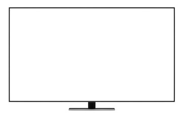 TV 4K flat screen lcd or oled, plasma realistic illustration, White blank HD monitor mockup. 3d...