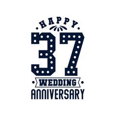 37 Anniversary celebration, Happy 37th Wedding Anniversary
