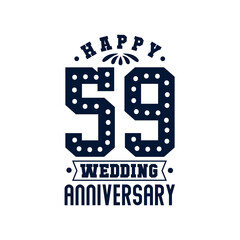 59 Anniversary celebration, Happy 59th Wedding Anniversary