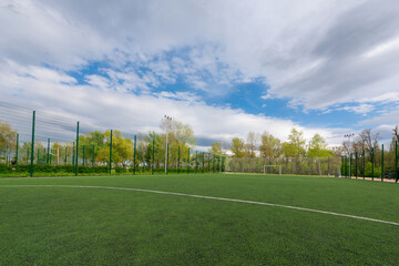 Football field in the recreation park..