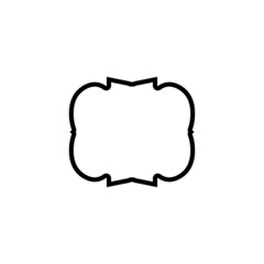 Obraz premium Text frame icon. Simple style text frame poster background symbol. logo design element. t-shirt printing. Vector for sticker. profile photo