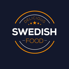Fototapeta premium Creative (Swedish food) logo, sticker, badge, label, vector illustration.