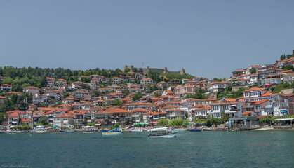 Fototapeta na wymiar Piękny widok na miasto Ohrid