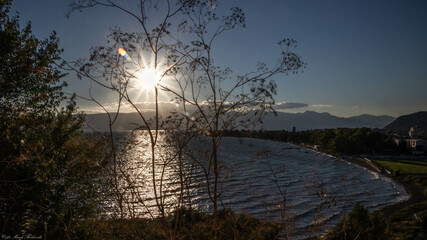 Jezioro Ohrydzkie zachód słońca