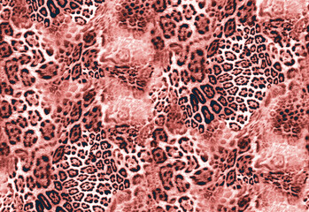 Seamless leopard pattern, animal print.