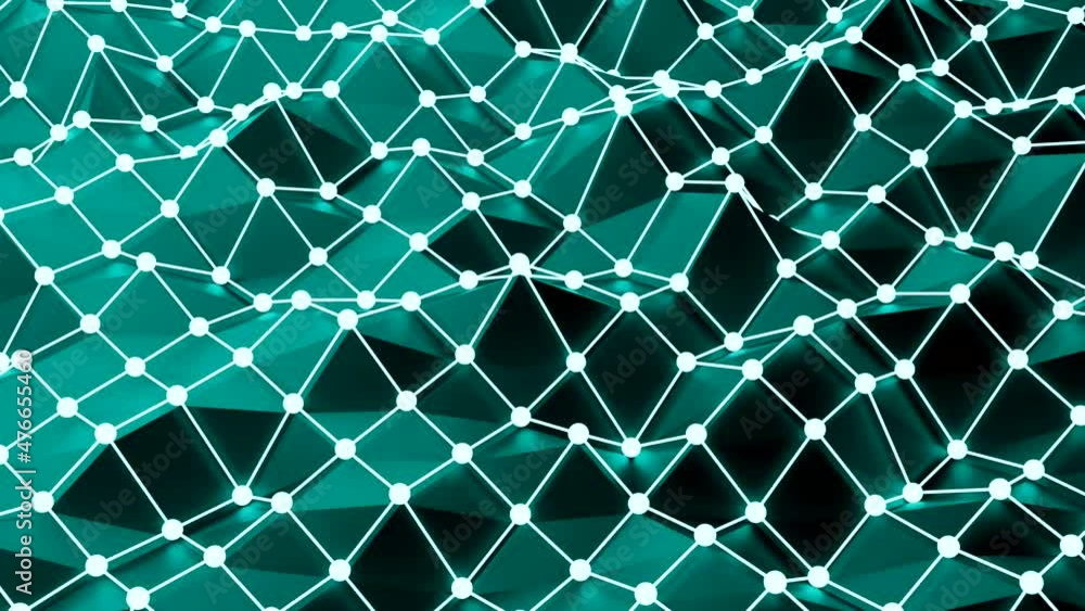 Poster mesh surface with wavy surface vibrations. design. 3d surface with vibrations and wavy bumps. waves 