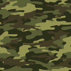Fototapeta premium modern army vector green camouflage print, seamless pattern for clothing headband or print. 