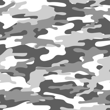 grey modern army vector camouflage print, seamless pattern for clothing headband or print.									