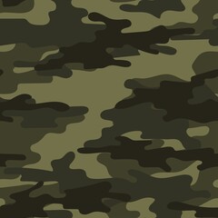 army camouflage. vector green print for clothes or print. seamless pattern	