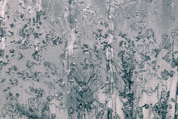 window with snowflakes, background. frosty natural winter pattern