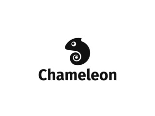 chameleon logo design. logo template