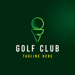 Golf club logo design vector