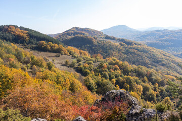 Autumn Landscape of Erul mountain near Kamenititsa peak, Bulgaria