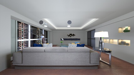 広々としたリビングルーム