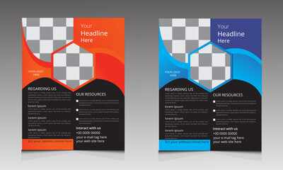 Modern Corporate business flyer design,Vector illustration design template