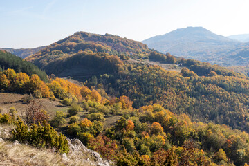 Autumn Landscape of Erul mountain near Kamenititsa peak, Bulgaria