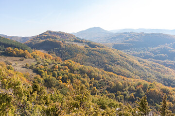 Fototapeta premium Autumn Landscape of Erul mountain near Kamenititsa peak, Bulgaria