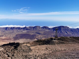 Fototapeta na wymiar Volcanic landscape. El Teide national park landscape at Tenerife Island. Spain.