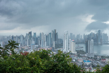 Impressive skyline of Panama City, Central America
