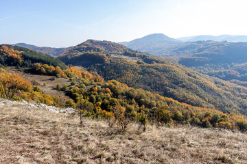 Autumn Landscape of Erul mountain near Kamenititsa peak, Bulgaria
