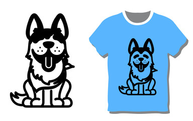 Dog t shirt design template