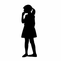 a girl body silhouette vector