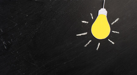 Light bulb concept, having a new idea, brainstorming, start up business, creative marketing
