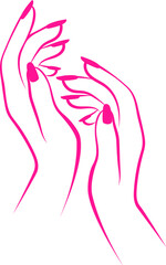 Obraz na płótnie Canvas vector female hands manicure