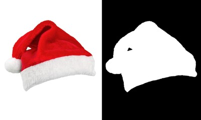 Santa Claus or christmas colored hat on a background