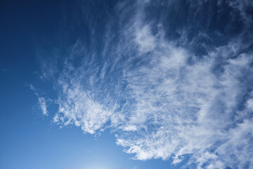 Cirrus clouds, soft clouds, natural background and texture	
