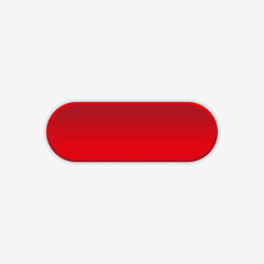 red volumetric button in neomorphism, neumorphism style. Designed for websites, mobile apps and other developers.