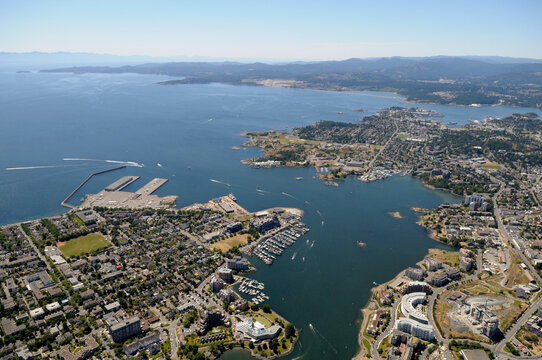 Victoria Harbour, Vancouver Island Aerial Photos, British Columbia.
