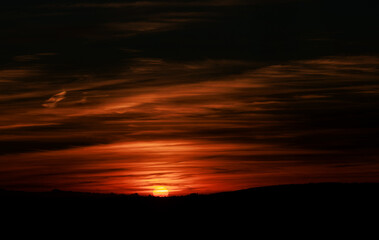 Dark sunset