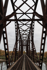 Old rusty railway bridge