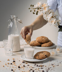 Desayuno con galletas artesanales