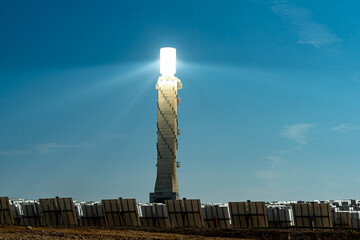 Ashalim Power Station. Power station Aschalim. The solar power station is built in the Negev desert south of the city of Beer-Sheva, Israel
