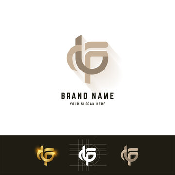 Letter dGp or GP monogram logo