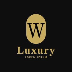 simple alphabet logo luxury concept with ellipse combination