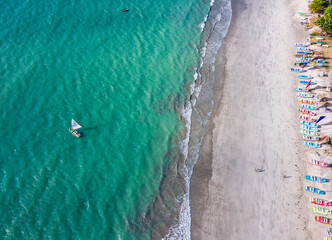 The traditional rafts typical of the northeastern region of Brazil. Maceio Alagoas