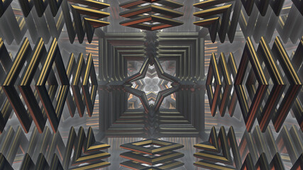Abstract 3D geometric pattern - 476672419