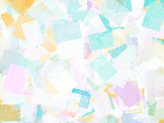 Colorful background composed of rectangles. Pastel painting style.