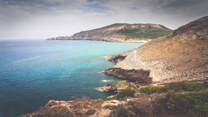 mallorca hiking cliffs coast beach