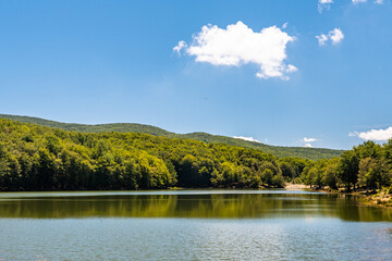 Maulazzo Lake in Nebrodi Park, Sicily, Italy