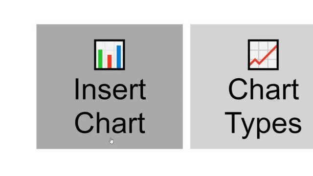 Cursor Slides Over and Clicks Insert Chart in Spreadsheet. Mouse Pointer on Device Computer Monitor Screen Clicking Add Graph on Worksheet File For Company Business Assignment or School