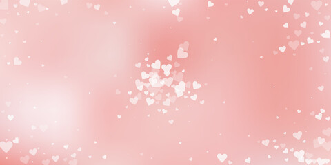 White heart love confettis. Valentine's day explos