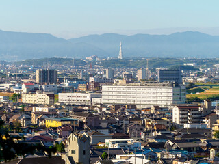 市街地と山の風景